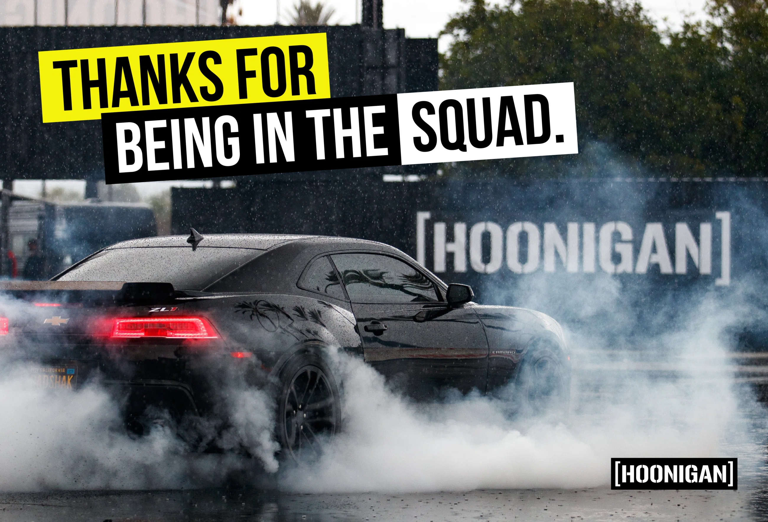Hoonigan automotive campaign visual design sample